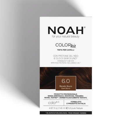 Vopsea de par naturala, Blond Inchis 6.0, 140 ml, Noah 720069