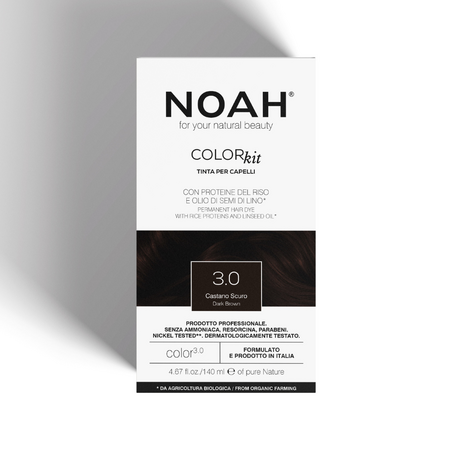 Vopsea de par naturala, Saten inchis 3.0, 140 ml, Noah 720056