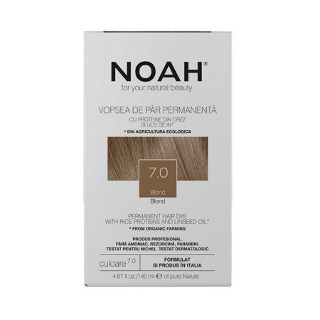 Vopsea de par naturala, Blond 7.0, 140 ml, Noah 629721