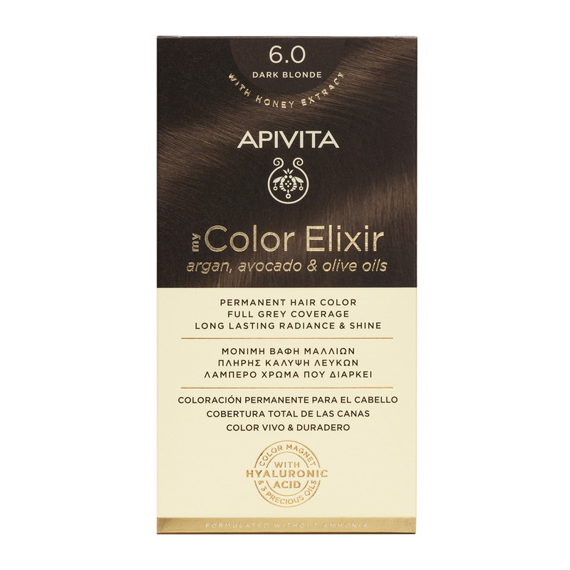 Vopsea pentru par My Color Elixir, nuanta 6.0, Apivita