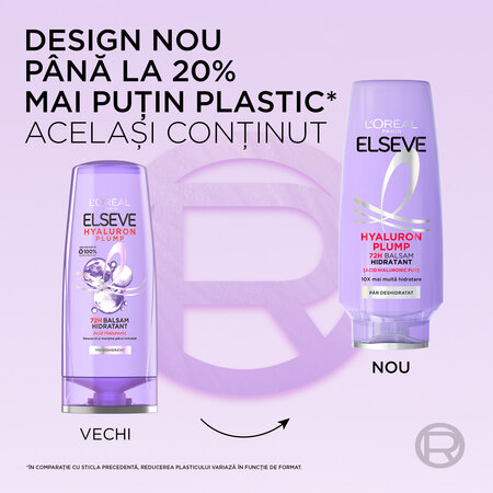 Balsam hidratant pentru par deshidratat Hyaluron Plump, 200 ml, Elseve 669689