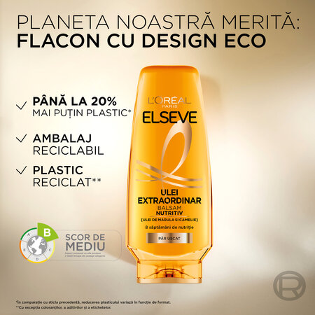 Balsam pentru par uscat Ulei Extraordinar, 200 ml, Elseve 669701