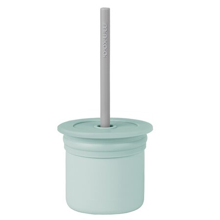 Cana cu pai si recipient din silicon pentru gustari, River Green, Minikoioi 540305