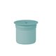 Cana cu pai si recipient din silicon pentru gustari, Aqua Green, Minikoioi 540394