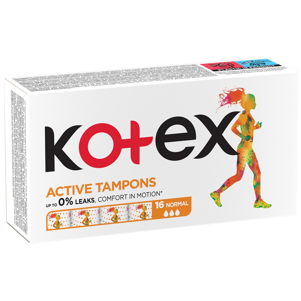 Tampoane Interne Active Normal, 16 buc, Kotex