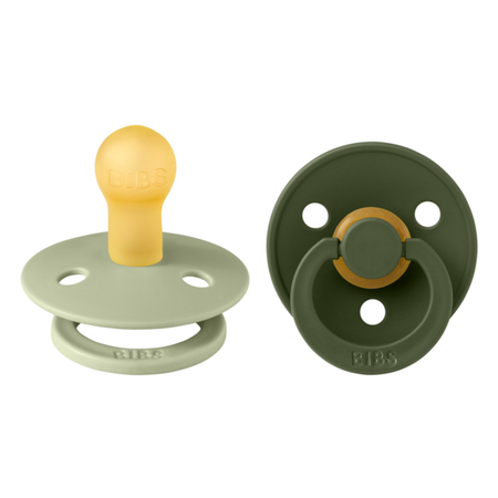 Set 2 suzete cu tetina rotunda Colour Latex, +0 luni