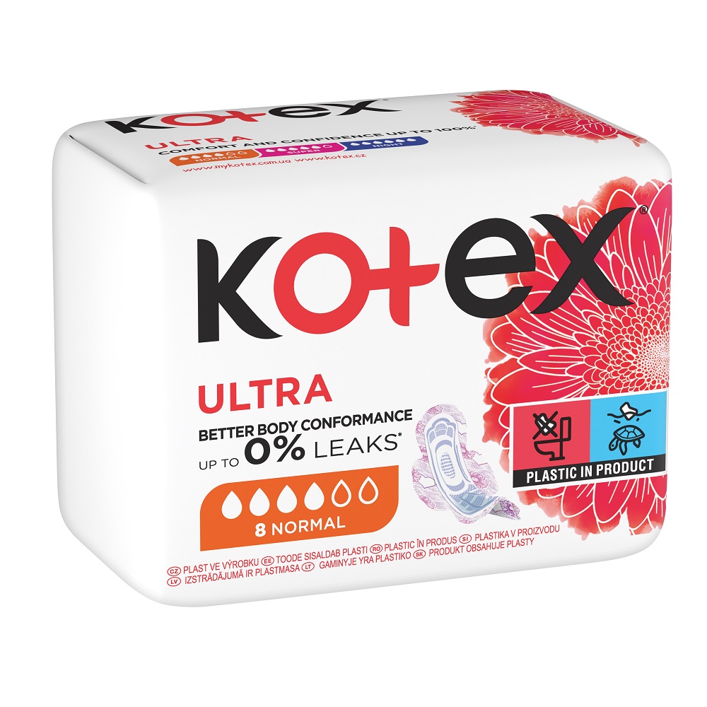 Tampoane absorbante Ultra Normal, 8 buc, Kotex