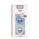 Set 2 suzete cu tetina rotunda Colour Latex, +0 luni, Sky Blue - Baby Blue, Bibs 540406