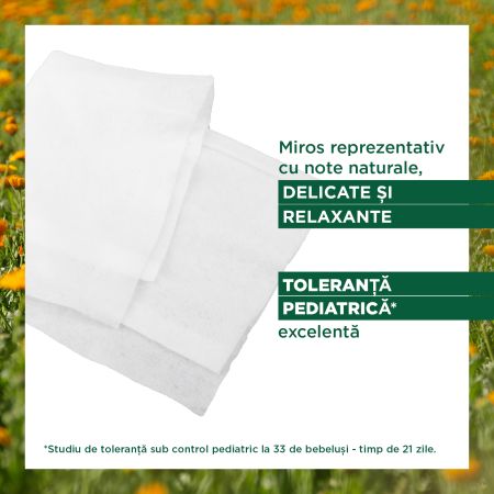 Servetele umede calmante pentru bebe, 70 bucati, Klorane Bebe 515122