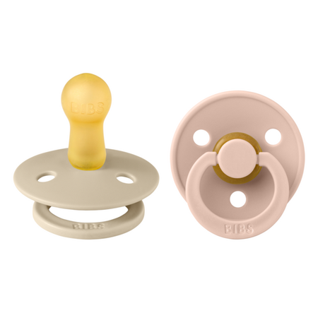 Set 2 suzete cu tetina rotunda Colour Latex, +6 luni, Green Vanilla - Blush