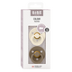 Set 2 suzete cu tetina rotunda Colour Latex, +6 luni, Ivory - Dark Oak, Bibs 540493