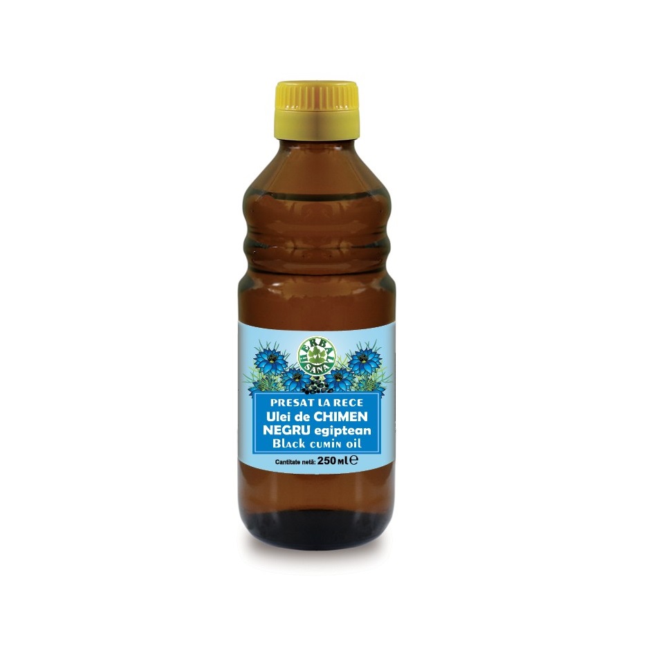 Ulei de chimen negru egiptean presat la rece, 250 ml, Herbal Sana