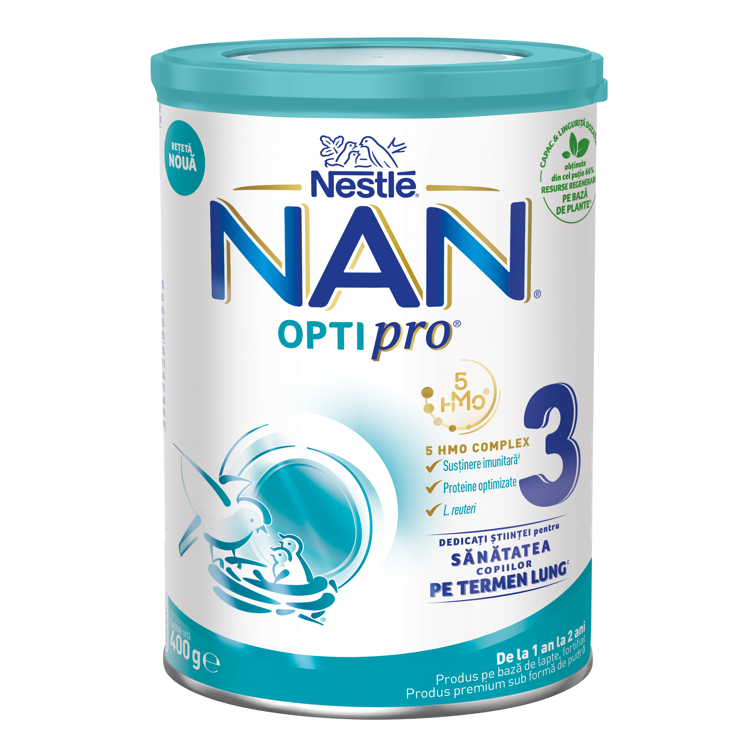 Formula de lapte Nan 3 Optipro HMO, +12 luni, 400 g, Nestle