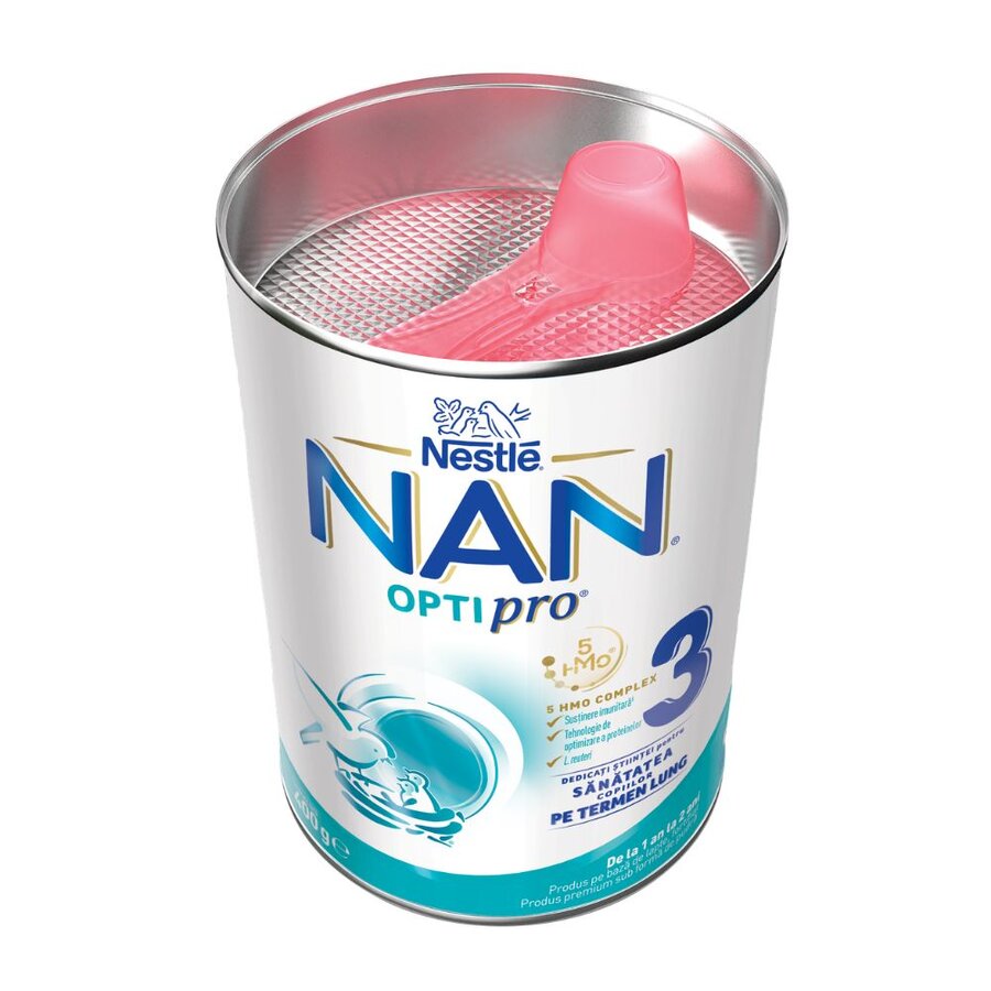 Ambalaj Formula de lapte Nan 3 Optipro HMO, +12 luni, 400 g