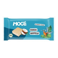 Napolitane Bio cu crema de cocos, 15 g, Mogli