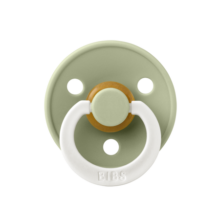 Suzeta Fosforescenta cu tetina rotunda Colour Glow Latex, +18 luni, Sage, Bibs 540666