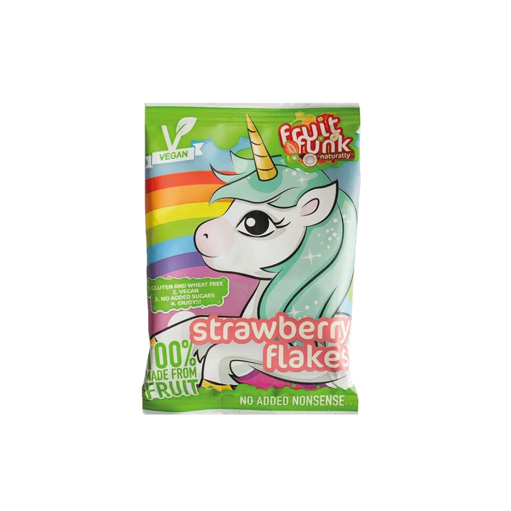 Jeleuri din fructe cu capsuni Unicorn, 16 gr, Fruit Funk