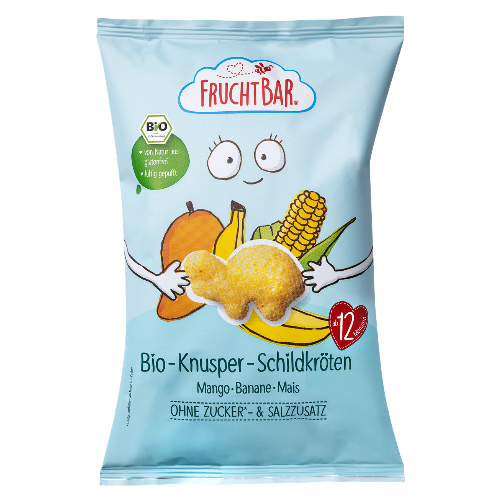Pufuleti fara gluten cu Mango, Banane si Porumb, 12 luni+, 30 g, Frucht Bar