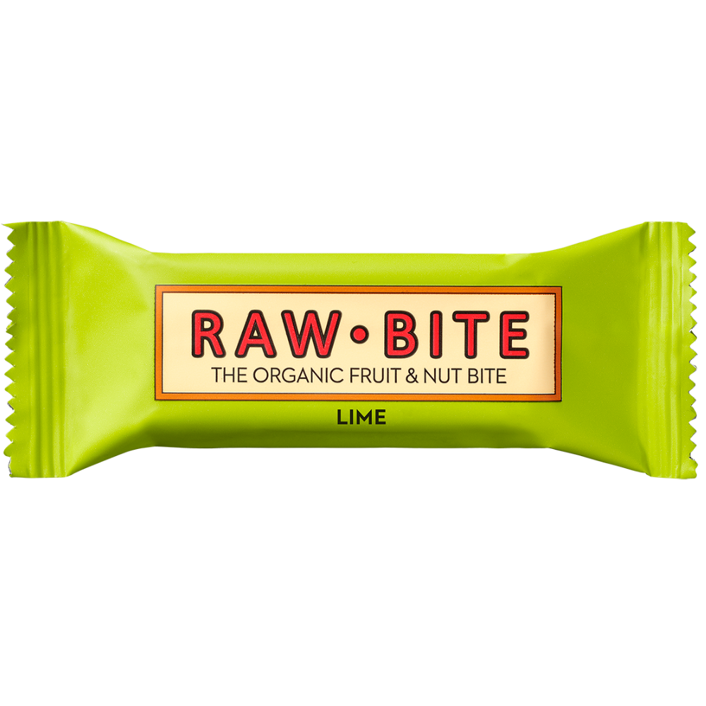 Baton fara gluten cu lime, 50 g, Rawbite