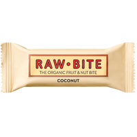 Baton Bio fara gluten cu nuca de cocos, 50 g, Rawbite