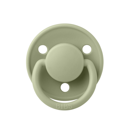 Suzeta cu tetina rotunda universala din silicon De Lux, 0 - 3 ani, Sage, Bibs 540860