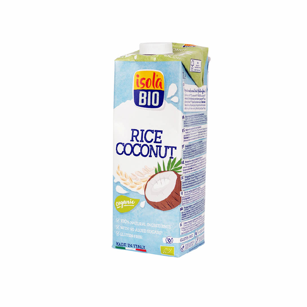 Bautura Bio din orez cu nuca de cocos, 1 L, Isola Bio