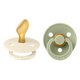 Set 2 suzete cu tetina anatomica Colour Latex, +6 luni, Ivory Sage, Bibs 540875