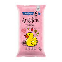 Pufuleti organici cu mar si morcov, +7 luni, 4 x 15g, Little Angel