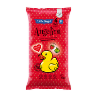 Pufuleti organici cu mar si capsuni, 10 luni+, 4 x 15g, Little Angel
