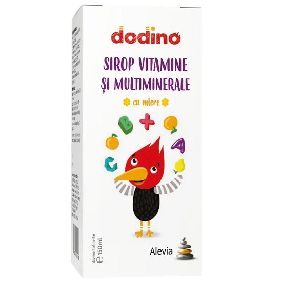 Dodino sirop cu vitamine si minerale cu miere, 150 ml, Alevia