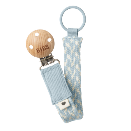 Lantisor clip pentru suzeta, Baby Blue - Ivory