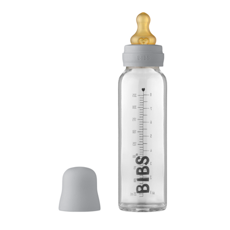 Set complet biberon anticolici din sticla, 225 ml, Cloud, Bibs 541168