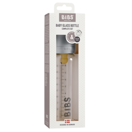 Set complet biberon anticolici din sticla, 225 ml, Cloud, Bibs 541167