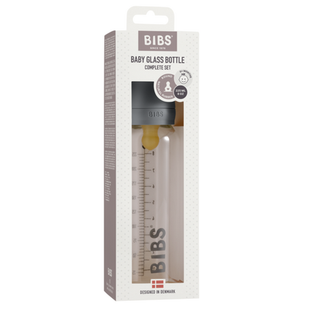 Set complet biberon anticolici din sticla, 225 ml, Iron, Bibs 541176