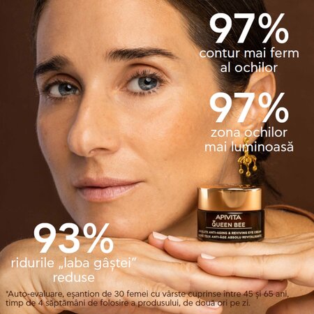 Crema antirid pentru zona ochilor Queen Bee, 15 ml, Apivita 745323