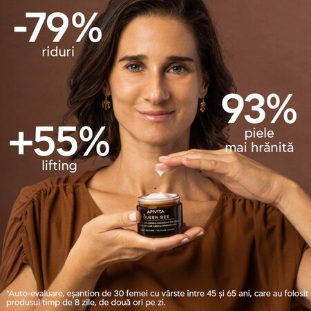 Crema lejera cu efect antirid Queen Bee, 50 ml, Apivita 745326