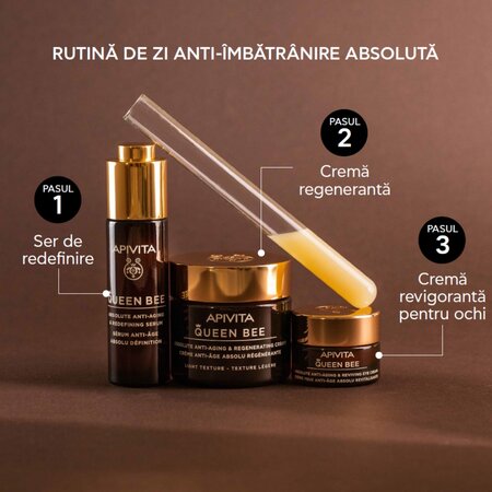 Crema lejera cu efect antirid Queen Bee, 50 ml, Apivita 745329