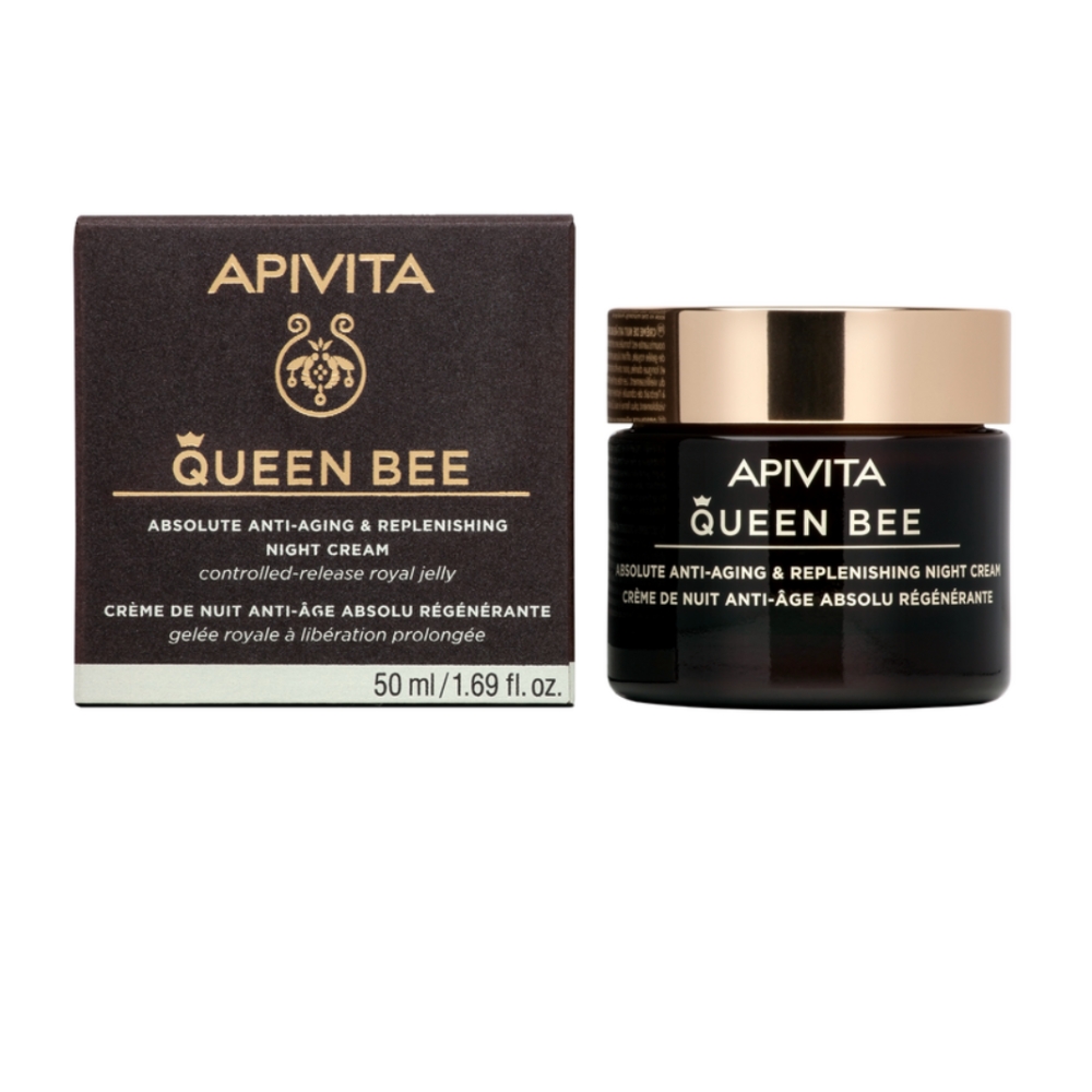 Crema antirid pentru noapte Queen Bee, 50 ml, Apivita