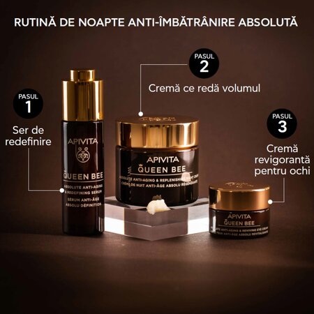 Crema antirid pentru noapte Queen Bee, 50 ml, Apivita 745304