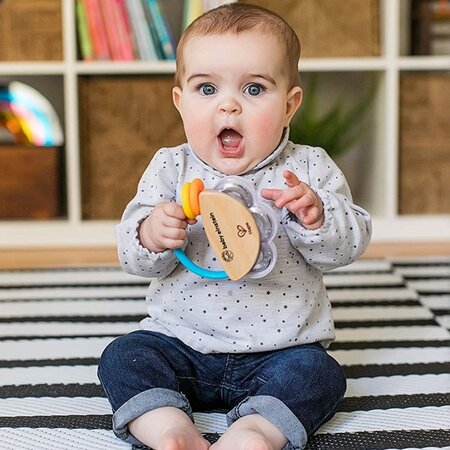 Jucarie mini tamburina din lemn, +3 luni, Baby Einstein 541318