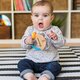 Jucarie mini tamburina din lemn, +3 luni, Baby Einstein 541318
