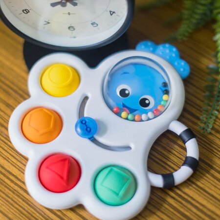 Jucarie senzoriala si pentru dentitie, +6 luni, Caracatita Opus, Baby Einstein 541360