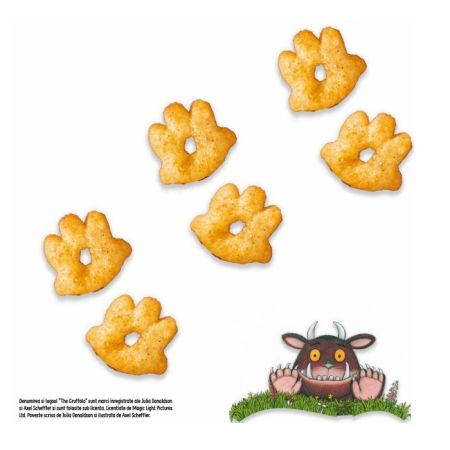 Snack figurine Bio din porumb cu barbeque Gruffalo, +12 luni, 4 pungute x 15 g, Organix 524028