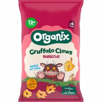 Snack figurine Bio din porumb cu barbeque Gruffalo, +12 luni, 4 pungute x 15 g, Organix