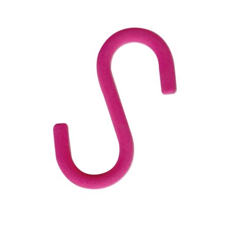 Carlig tip S pentru agatare, 11 cm, Roz
