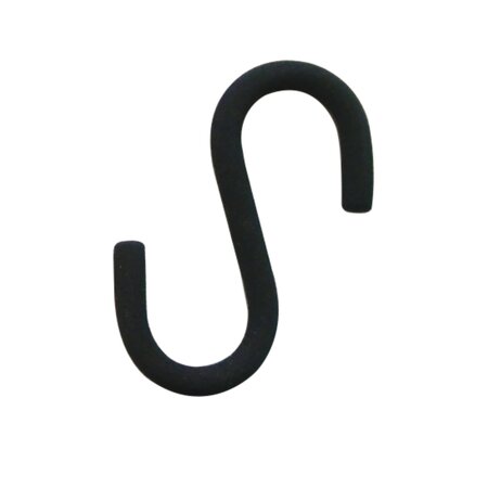 Carlig tip S pentru agatare, 11 cm, Negru