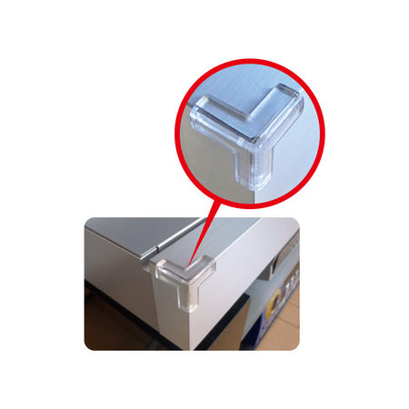 Set protectie pentru colturi cu 3 laturi, Transparent, 4 bucati, Car Boy 541828