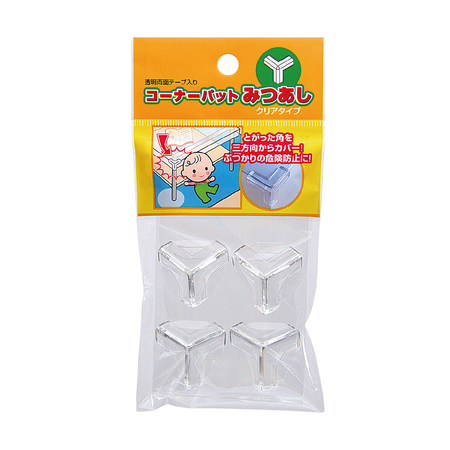 Set protectie pentru colturi cu 3 laturi, 4 bucati, Transparent