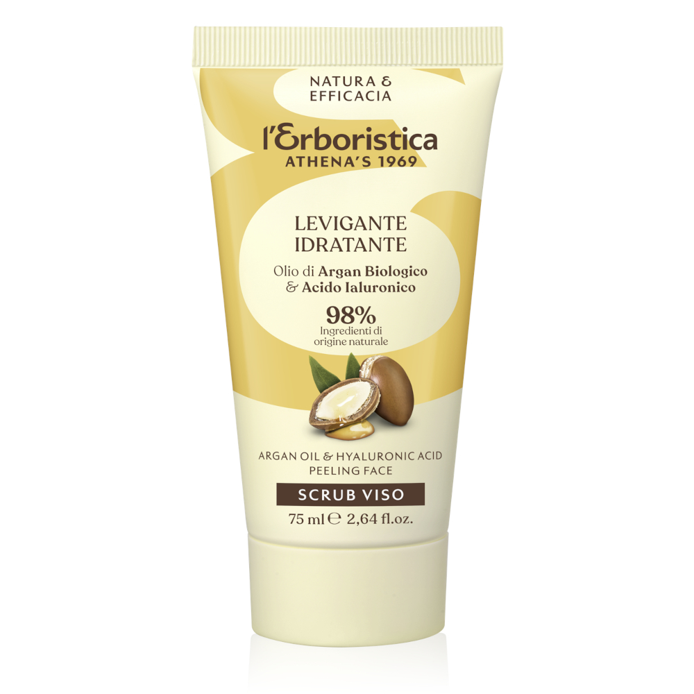 Exfoliant pentru fata cu granule si ulei de argan, 75 ml, L'Erboristica