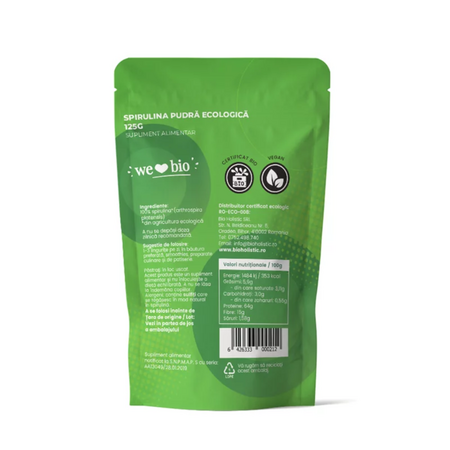 Spirulina pulbere Eco, 125 g, Obio